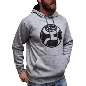 Hooey Men's Rodeo Cactus Horse Pullover Hoodie Sweatshirt Gray - Size S